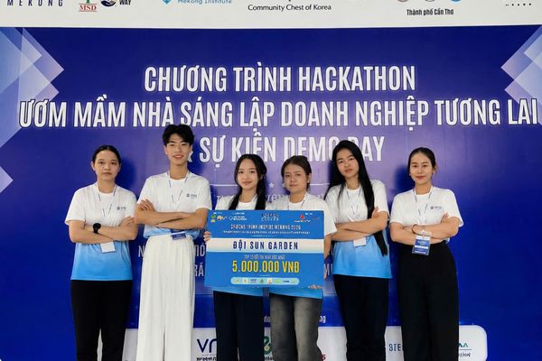 Sun Garden - Nhóm sinh viên Đại học Trà Vinh ghi dấu ấn tại Hackathon Inspire Mekong 2026 với dự án chuyển đổi số chuỗi cung ứng nông sản