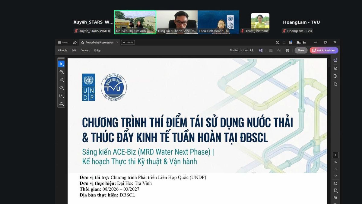 KICK-OFF MEETING | Chính thức khởi động Chương trình thí điểm tái sử dụng nước thải và thúc đẩy kinh tế tuần hoàn tại Đồng bằng sông Cửu Long